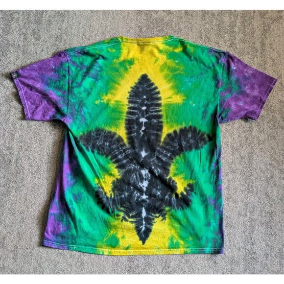 Tie Dye T-Shirt By Jammin Dyes, Fleur De Lis, NOLA, Deadhead - XL Made in USA - Picture 12 of 13